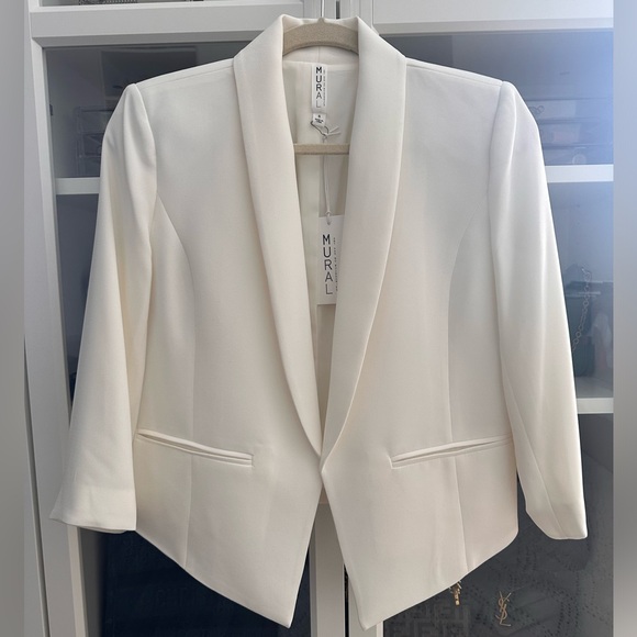 MURAL White Ivory Blazer-NWT-Size Small - Picture 2 of 4